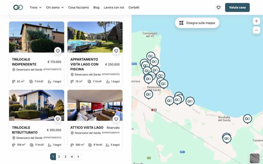 Sito web Davvero Casa realizzato da One AM