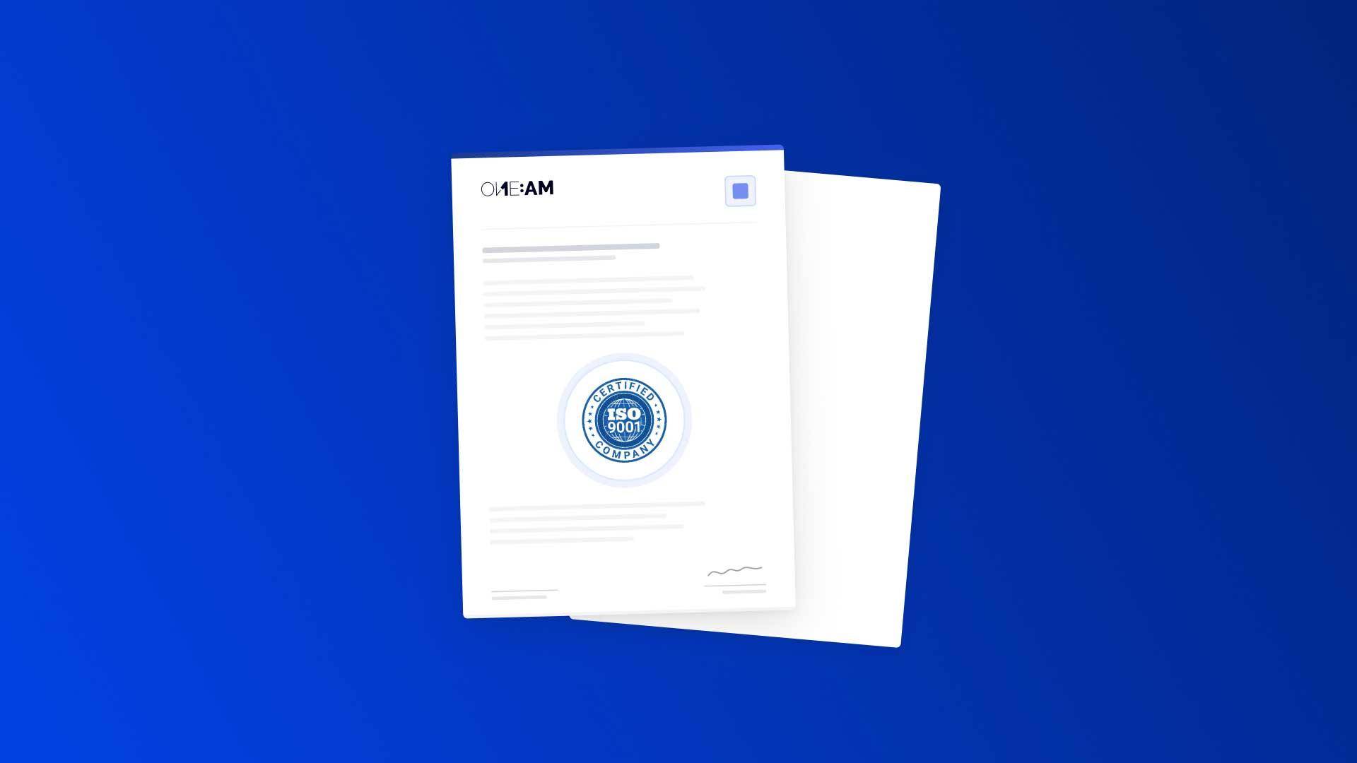 Uzyskaliśmy certyfikat ISO 9001 Uzyskaliśmy certyfikat ISO 9001