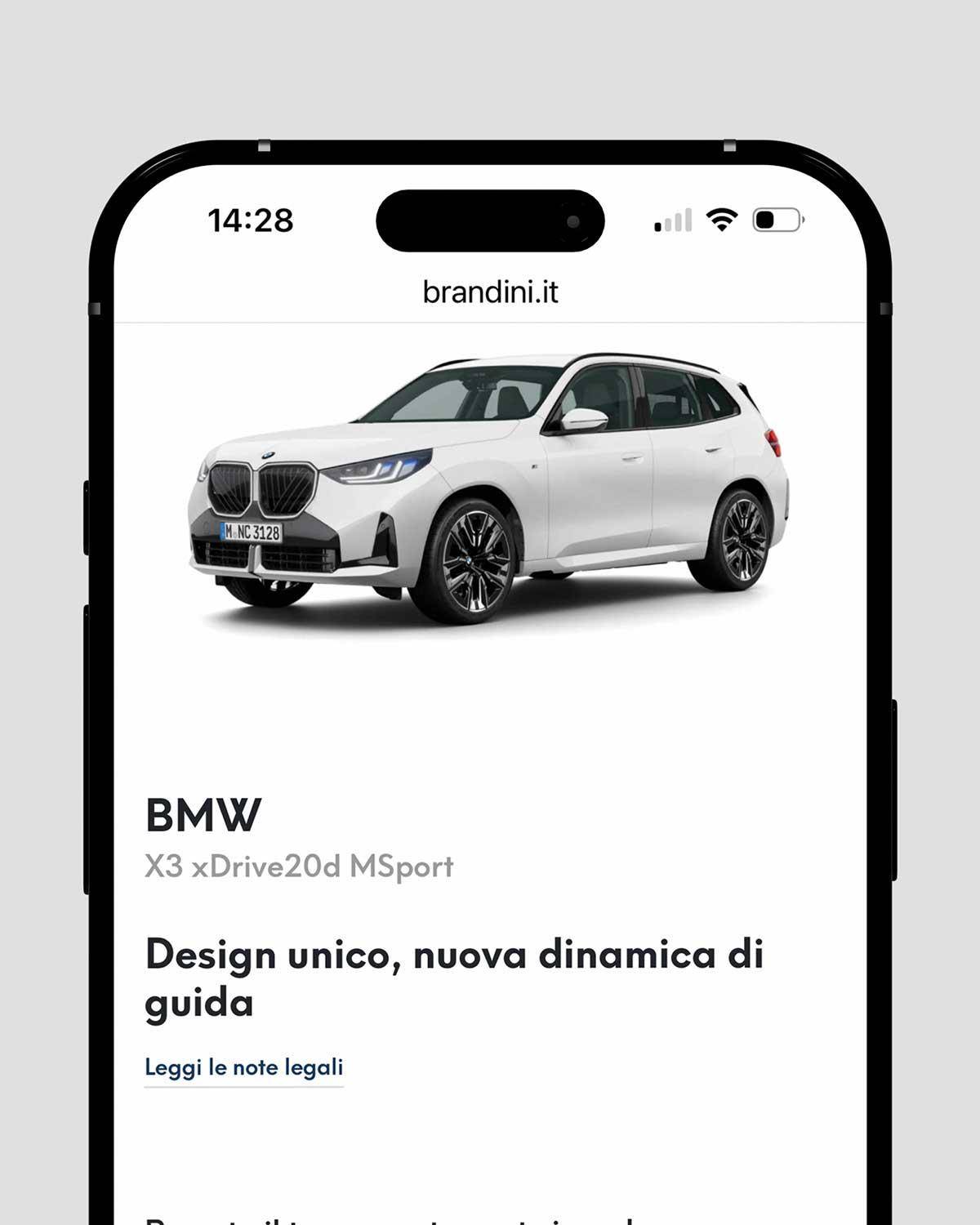 Strona internetowa Brandini - One AM Strona internetowa Brandini - One AM